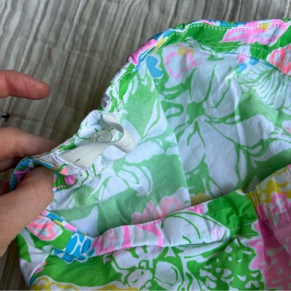 Lilly Pulitzer Floral Green Pink Yellow Shorts - Picture 3 of 3